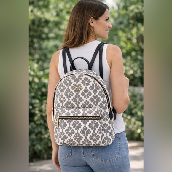 Kate Spade Spade Flower Medium Backpack Signature
Logo Black Multi NWT - Picture 12 of 17